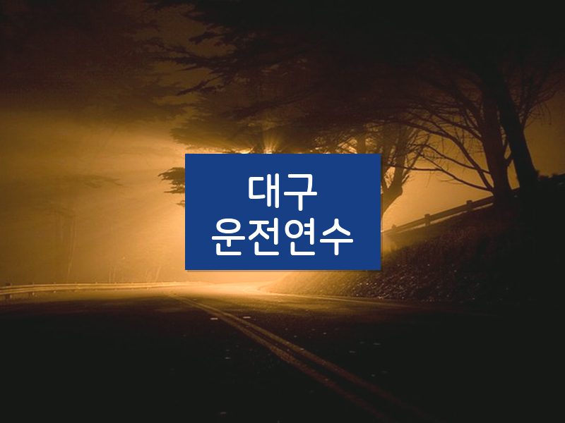 대구운전연수 후기