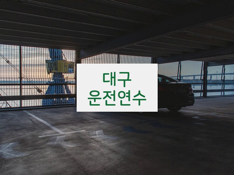 대구운전연수 후기