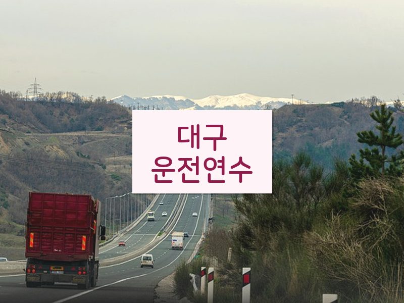 대구운전연수 후기
