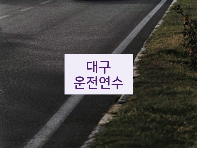 대구운전연수 후기