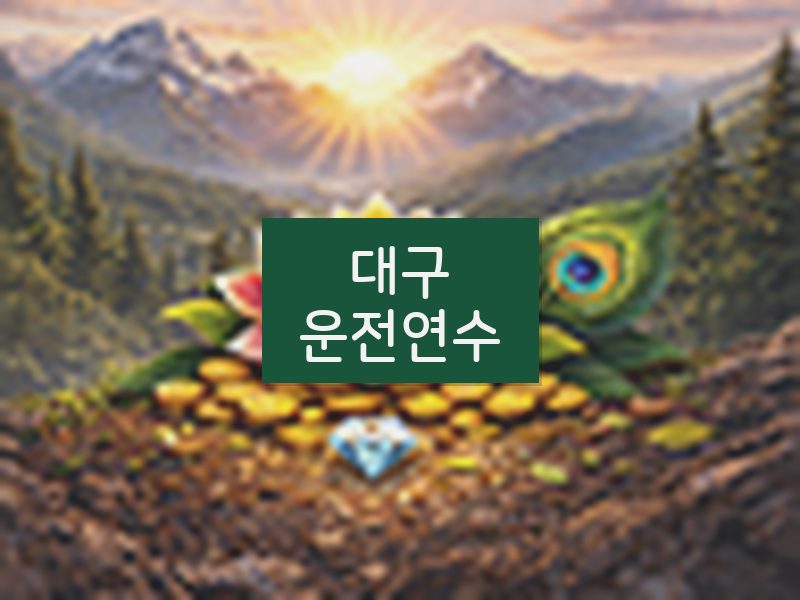 대구운전연수 후기