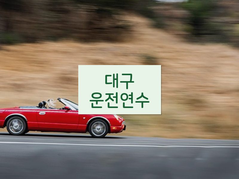 대구운전연수 후기