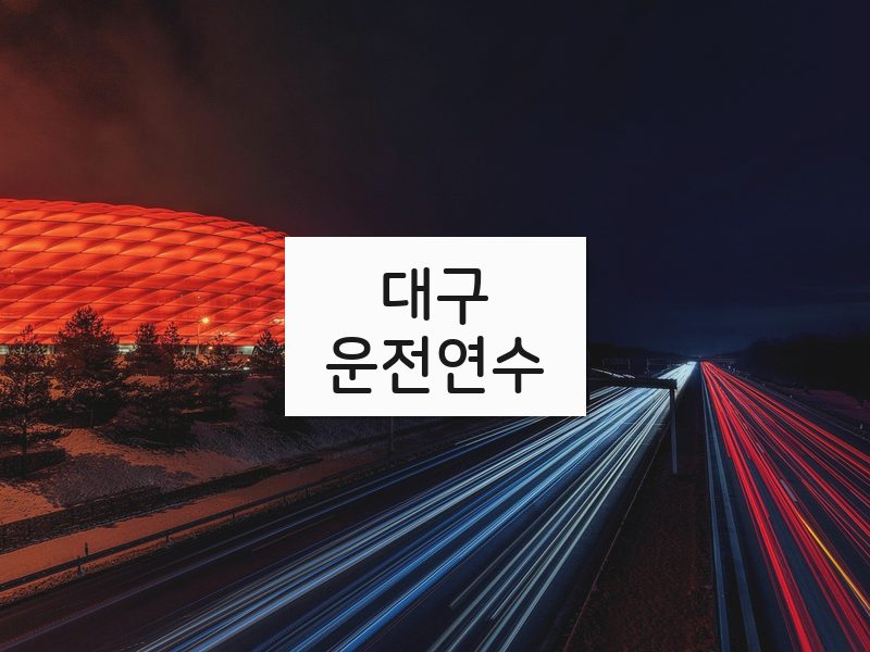 대구운전연수 후기