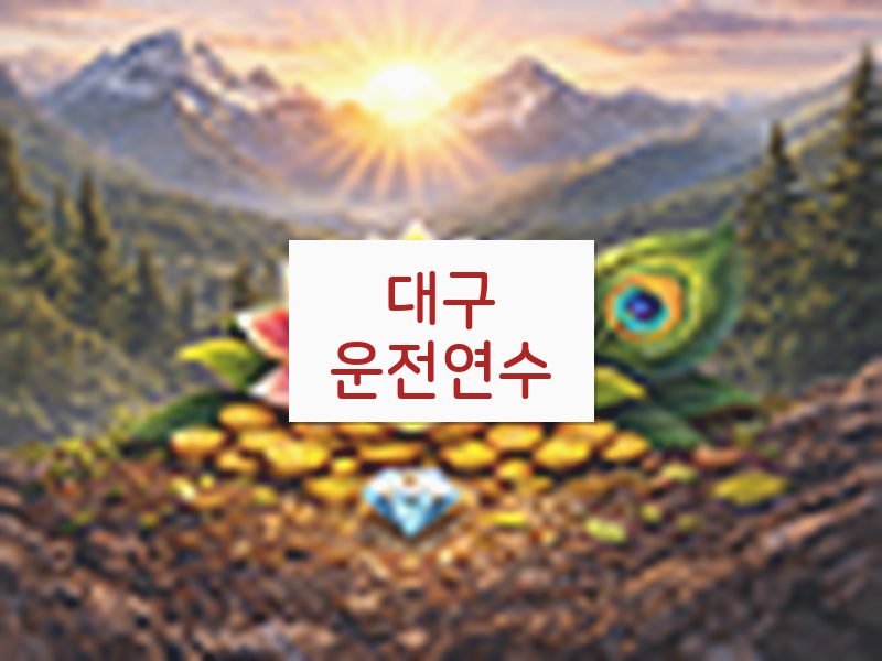 대구운전연수 후기