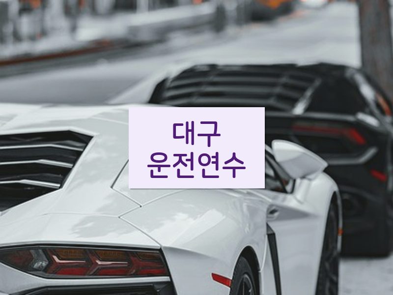 대구운전연수 후기