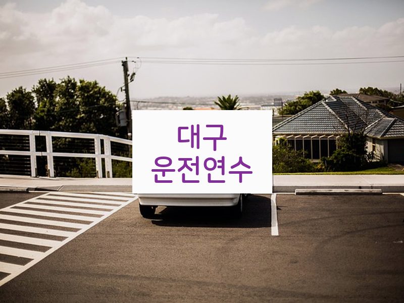 대구운전연수 후기
