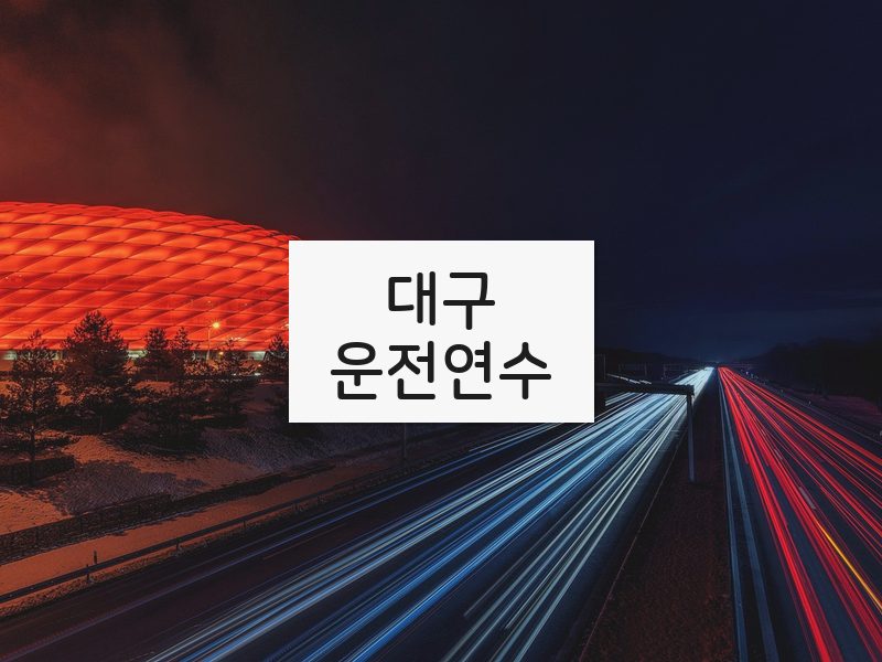 대구운전연수 후기