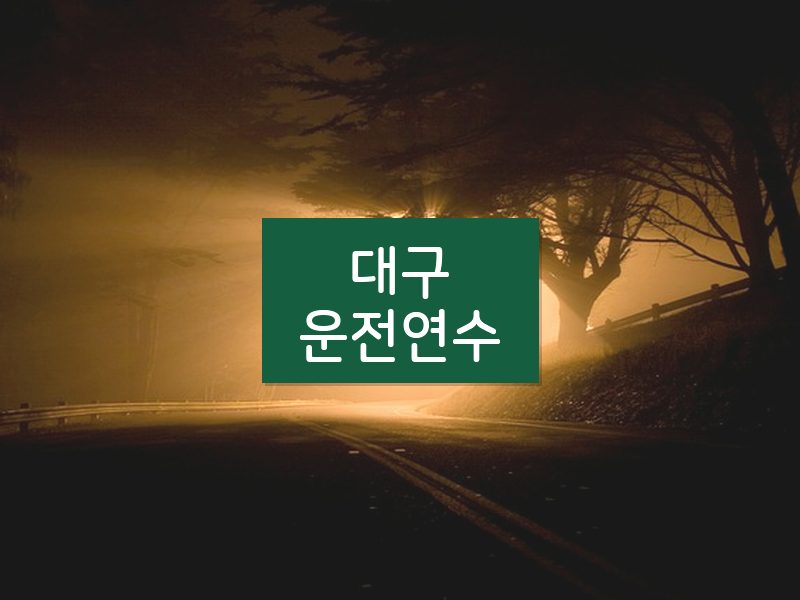 대구운전연수 후기