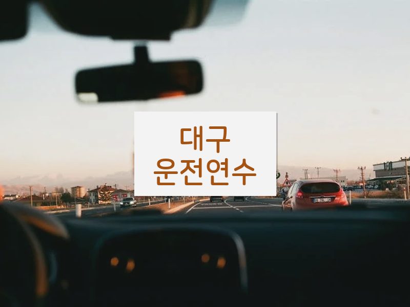 대구운전연수 후기