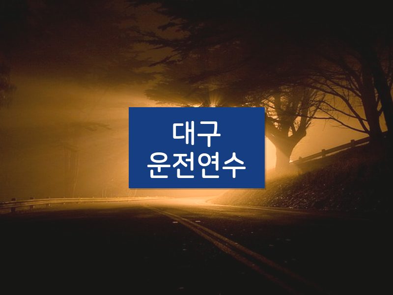 대구운전연수 후기