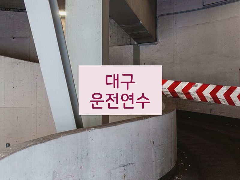 대구운전연수 후기