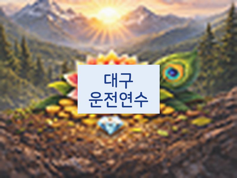 대구운전연수 후기