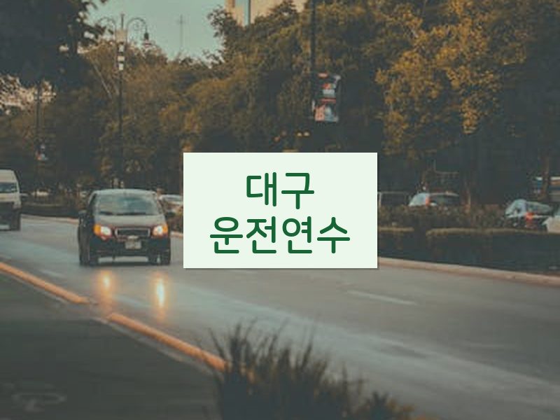 대구운전연수 후기