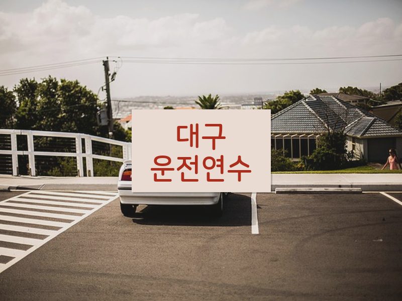 대구운전연수 후기